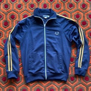 Fred Perry Men's Blue Yellow Track Jacket Men's XS